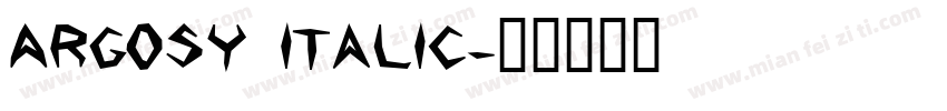 Argosy Italic字体转换